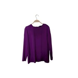 Longchamp 100% Long Sleeve Silk Blouse Size 40‎